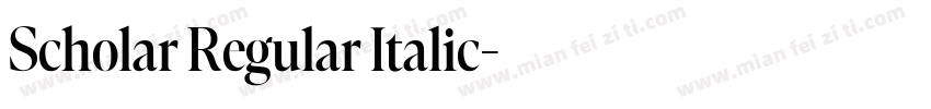 Scholar Regular Italic字体转换